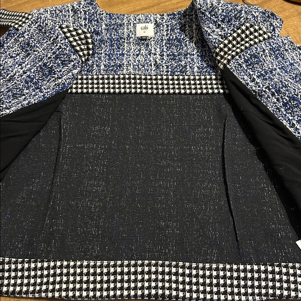 CAbi Reina Blue Tweed Structured Blazer Jacket M 5294 - Picture 15 of 15